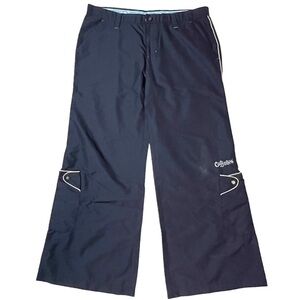 Caffeine Navy Blue Wide Leg Cargo Pants Y2K 90s Vintage